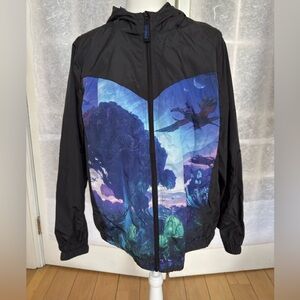 Pandora Print Black Hooded Jacket